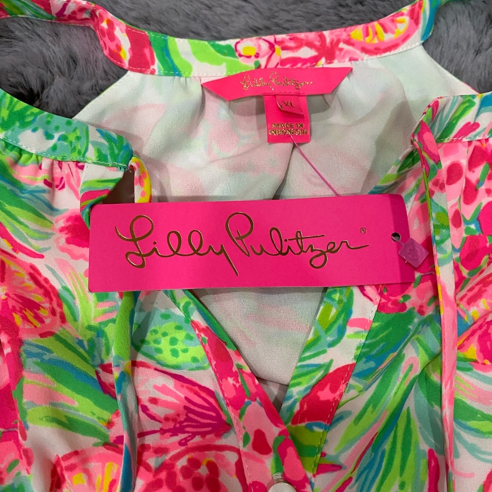 Lilly Pulitzer NWT Carolane Dress in Pear Necessities - Picture 8 of 8